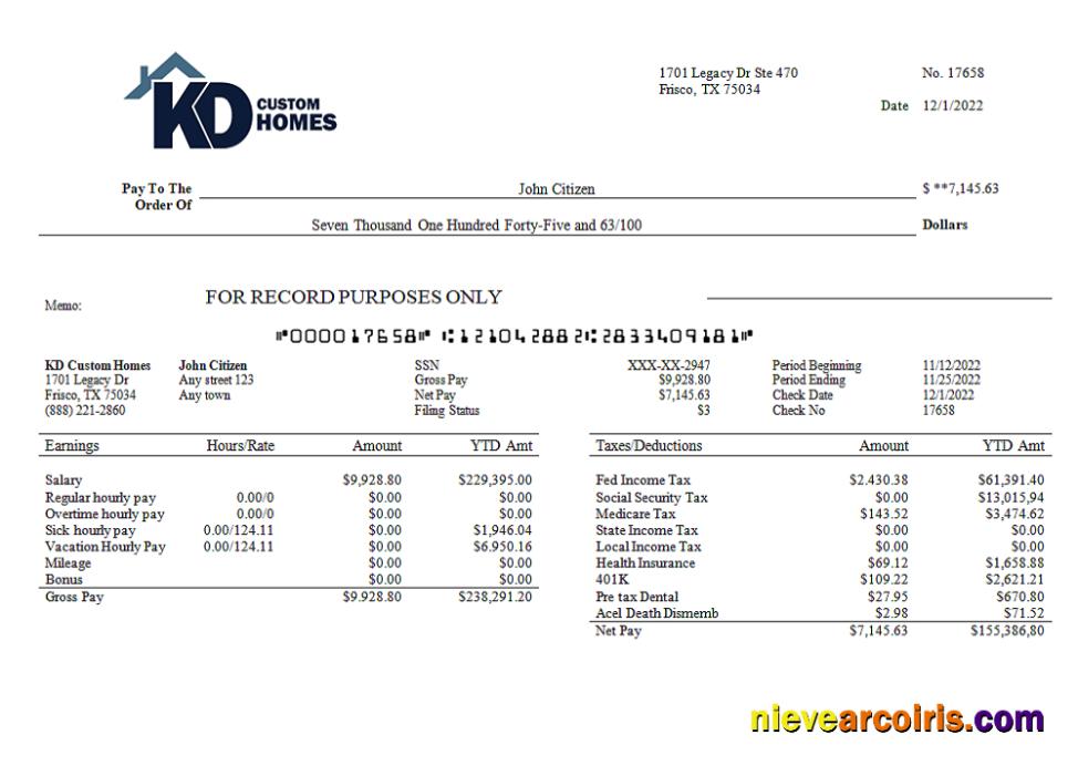 USA building company employee sheet